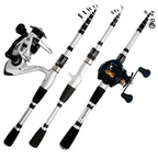 Kit de Pesca EliteFisher – Carretilha 8KG Drag + Vara Telescópica + Kit 150 Piezas de Regalo